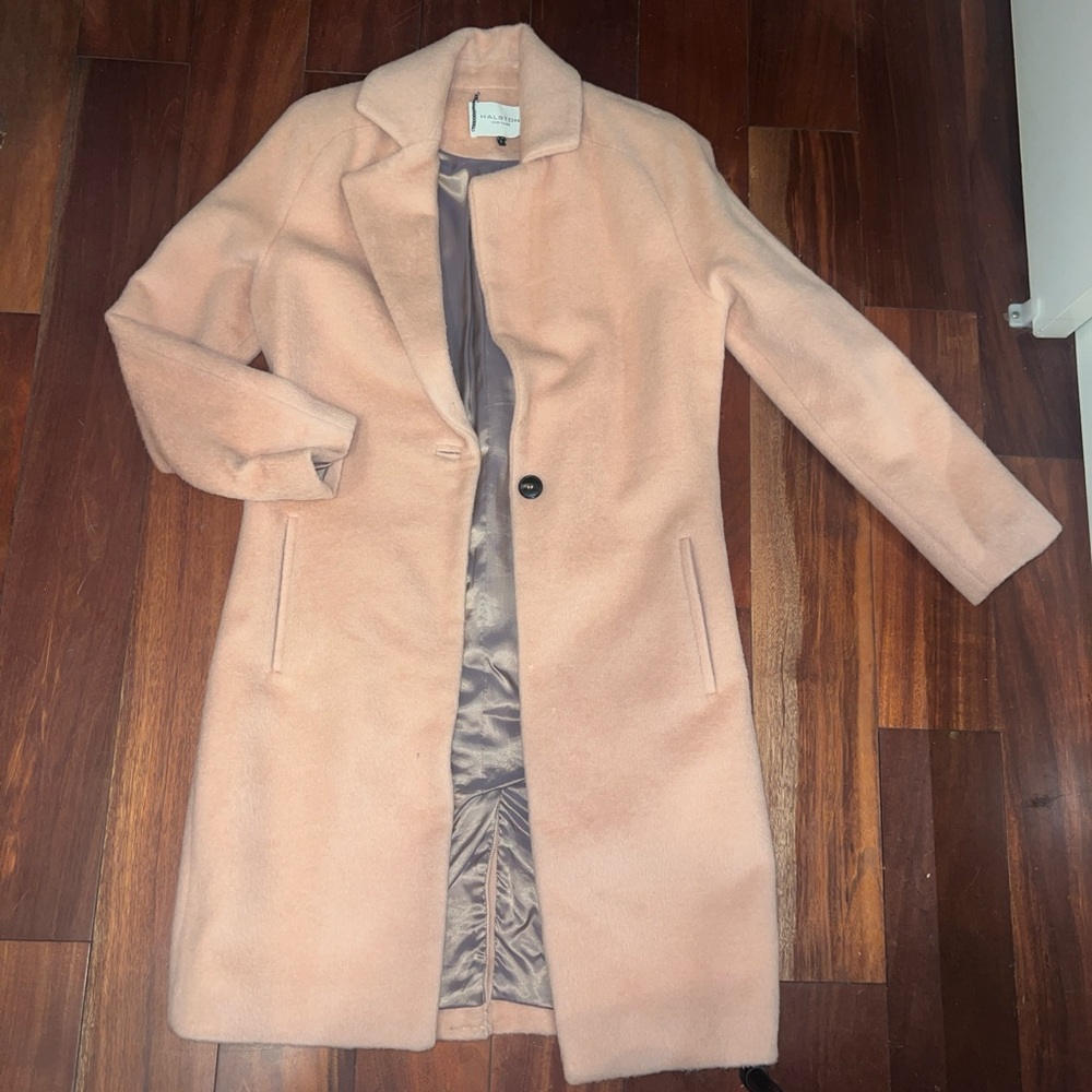 Halston Wool/Alpaca Coat